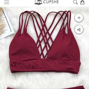 NWT wine bikini